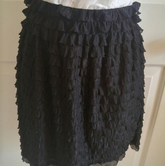 Black Ruffle Skirt