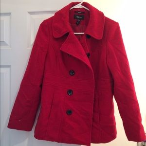 Red peacoat