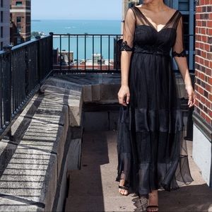 Marchesa Notte tulle and beaded gown