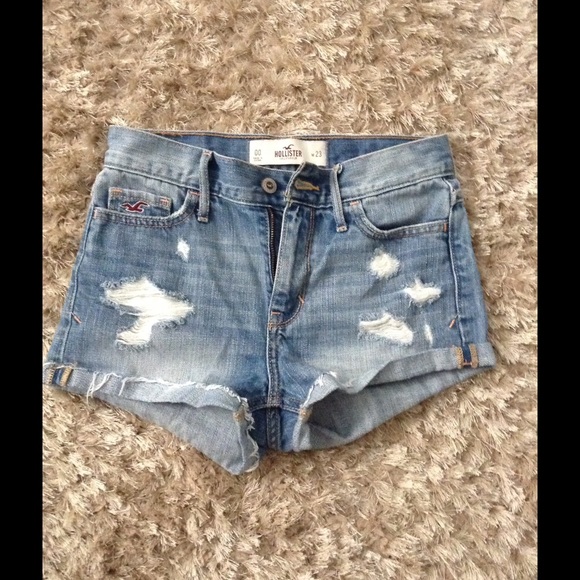 Hollister high rise jean shorts
