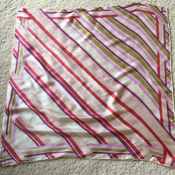 Multicolored Striped Square Scarf - Picture 2 of 3
