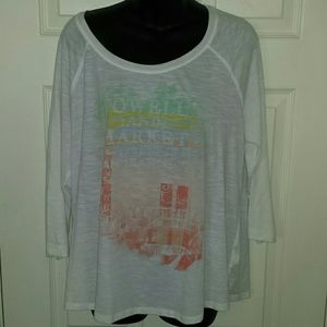 Plus size  baseball style t shirt