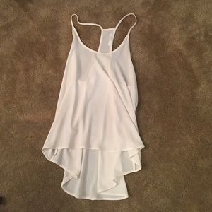 Sheet off white silk tank top
