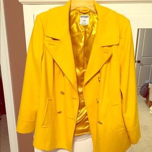 Yellow peacoat size large