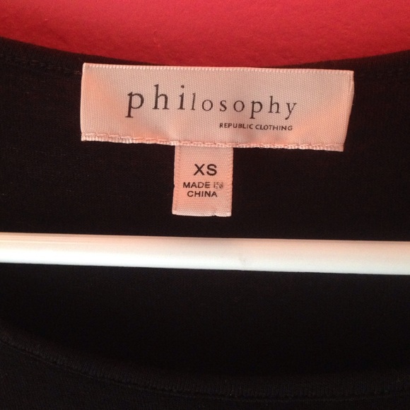 Black top w/ striped sleeves - Picture 3 of 3