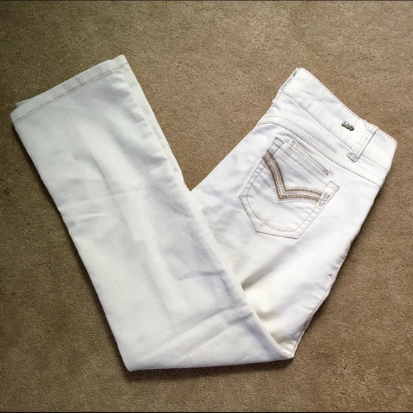 Jolt cut-off white jeans