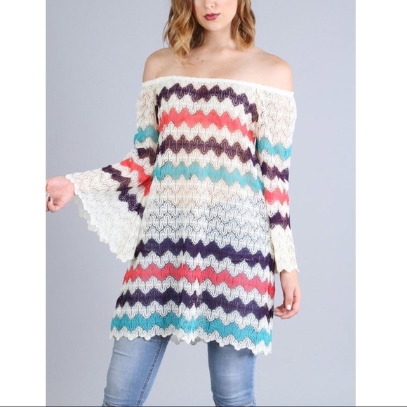 🎉GRAND OPENING SALE🎉 Multicolor Lace Tunic