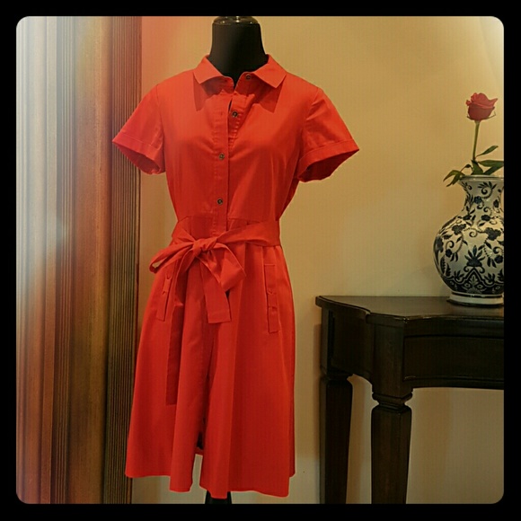 Red shirt dress by Kate Spade