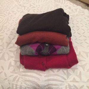 Cashmere sweaters plus Ann Taylor suit