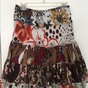 Floral knee length skirt