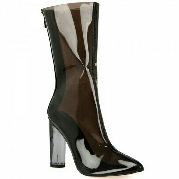 Perspex ankle boots