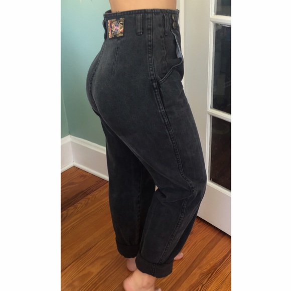 vintage black mom jeans