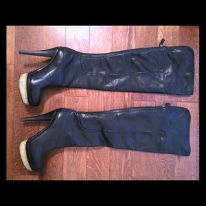 Authentic BCBG leather over the knee boots