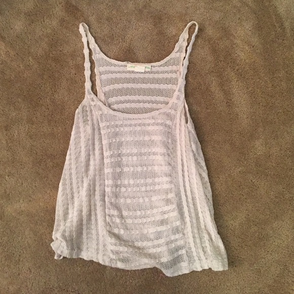 Beige crochet tank top