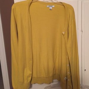 Old navy yellow cardigan size large