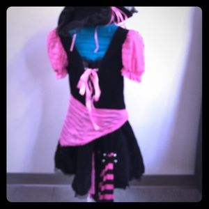 Pink Punk Pirate Costume M/L