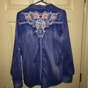 Roar Button up Long Sleeve Shirt