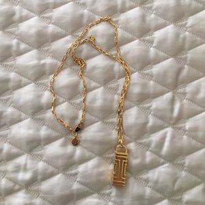 Tory Burch Golden-Plated Fitbit Pendant Necklace