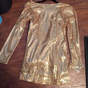 Low open back sequin cocktail dress