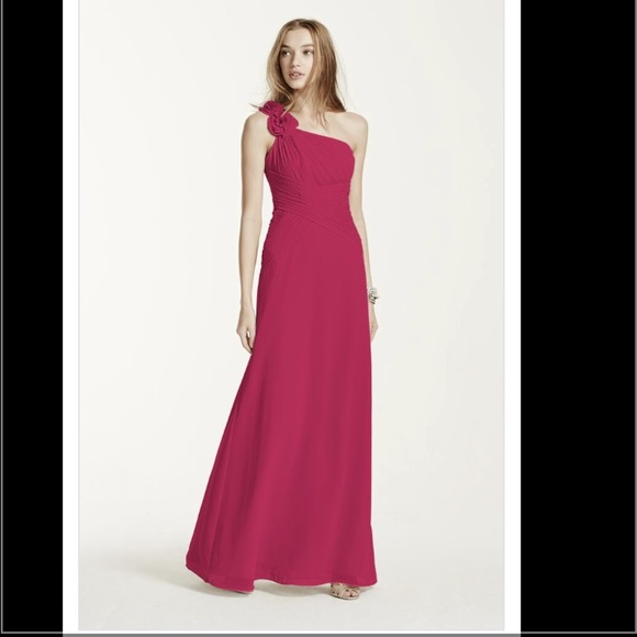 One Shoulder Chiffon Long Dress BNWT