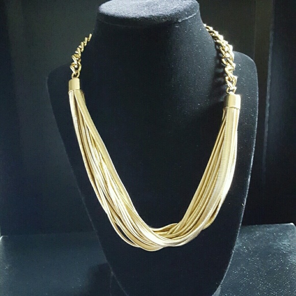 Liquid Gold Tone Necklace