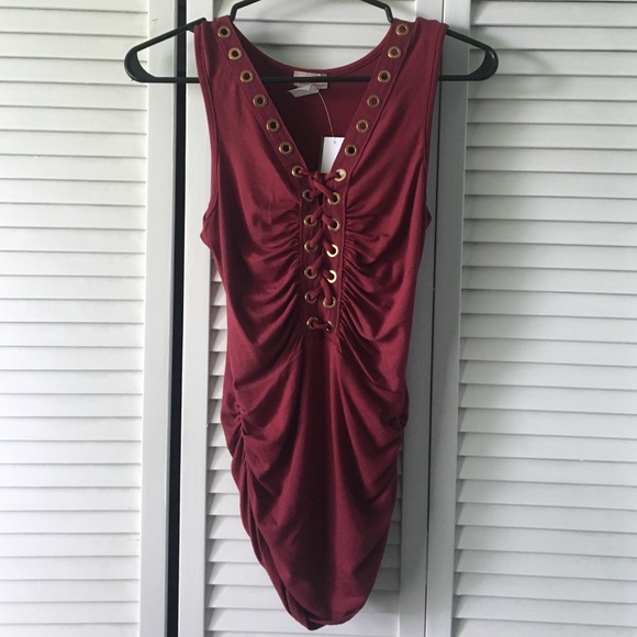 Plum tie up top!