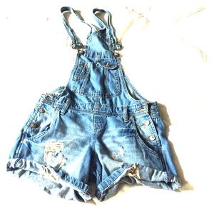 Distressed Overalls