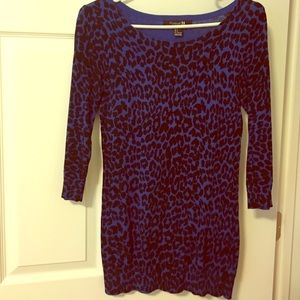 Blue/Black Leopard Tunic