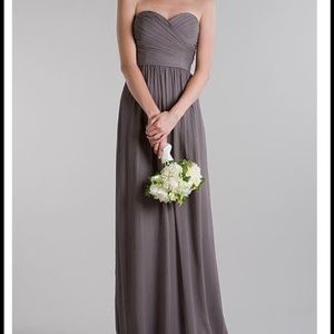 Jenny Yoo black chiffon Margaux gown size 8