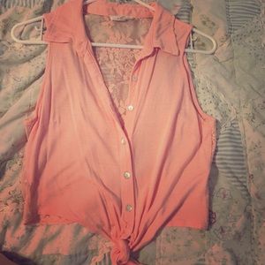 Peach blouse