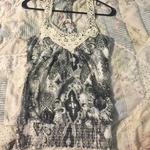 Black and white tank top