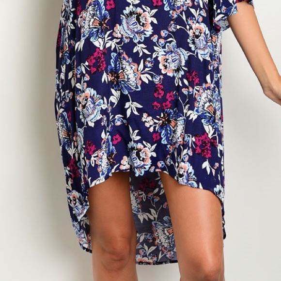 🎈LAST ONE🎈Midnight Navy Floral Swing Dress - Picture 3 of 3