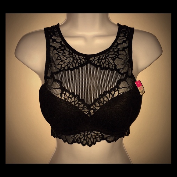 NWT pink Victoria's Secret black bralette