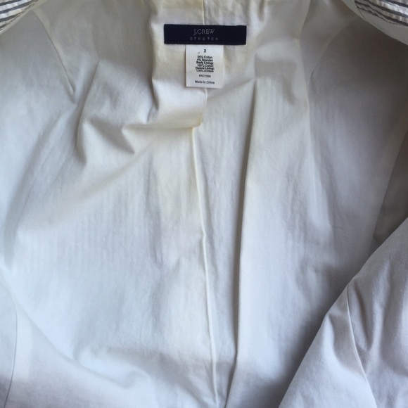 Vintage J. Crew Seersucker Blazer Jacket Sz 2 - Picture 4 of 4