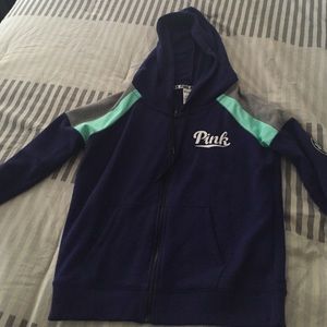 Pink full zip hoodie