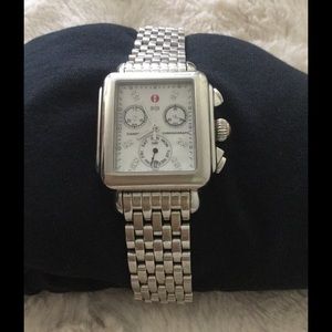 MICHELE 12 diamond stainless steel watch