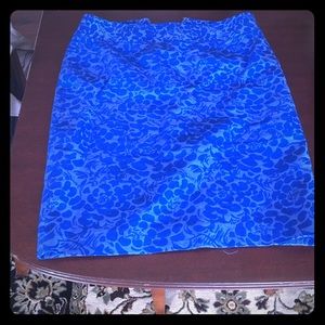 Loft blue pencil skirt