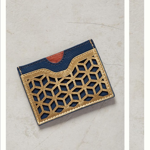 Anthropologie Handbags - Laser cut leather card holder