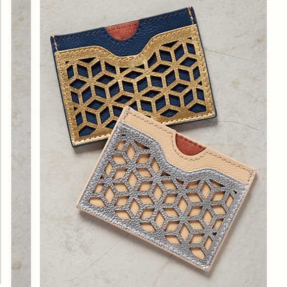 Laser cut leather card holder - Picture 3 of 4