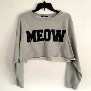' Meow ' cropped sweater 🐱