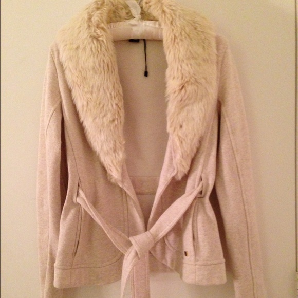 Fur wrap cardigan