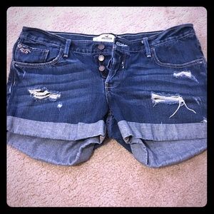 Distressed Denim Shorts