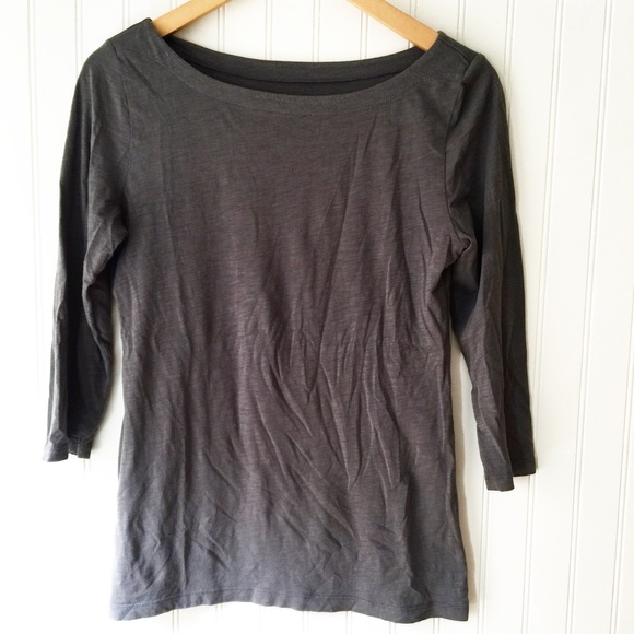LOFT Tops - LOFT Soft Gray 3/4 Sleeve Top