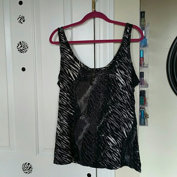 Black And White Safari Tank