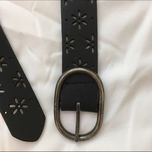 Vintage Gap Black Floral Belt
