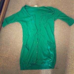 Green lightweight cardigan