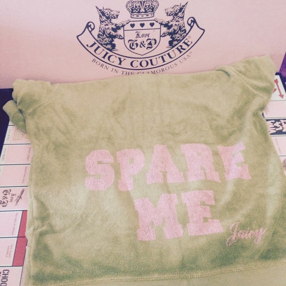 Juicy couture green hood size medium women or teen