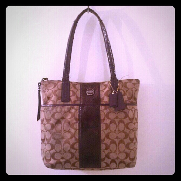 Authentic Coach. Purple and tan.