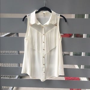 Fringe sheer top