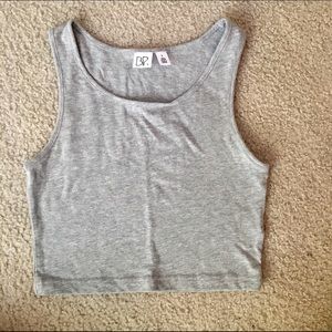 Heather grey cropped tank